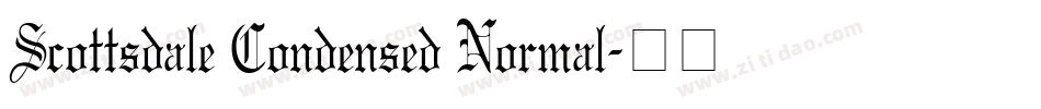 Scottsdale Condensed Normal字体转换